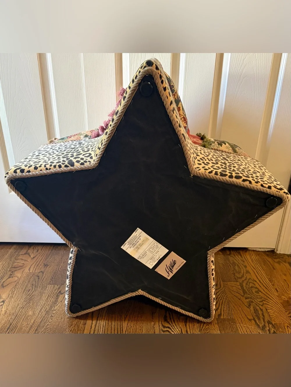 Eclectic Designer Handcrafted Star Stool/Ottoman By J. Wilde